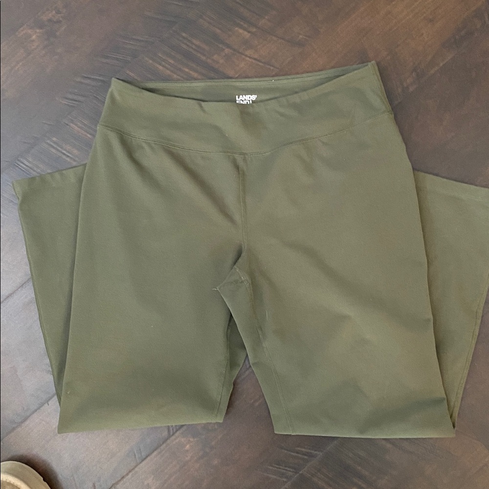 Lands' End Olive Green Leggings